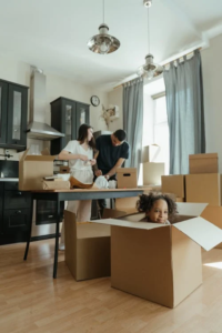 Family Enjoying a Fun Moving Day