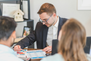 Realtor with clients