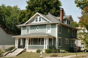 This image shows the exterior of a house in broad daylight.