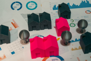 model houses on charts